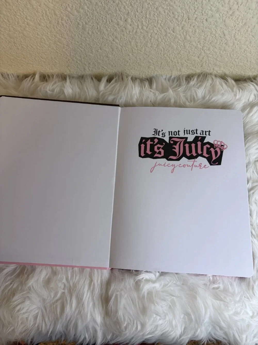Juicy Couture Home Pink Brown Sketchbook 120 Sheets Acid Free Paper NWT